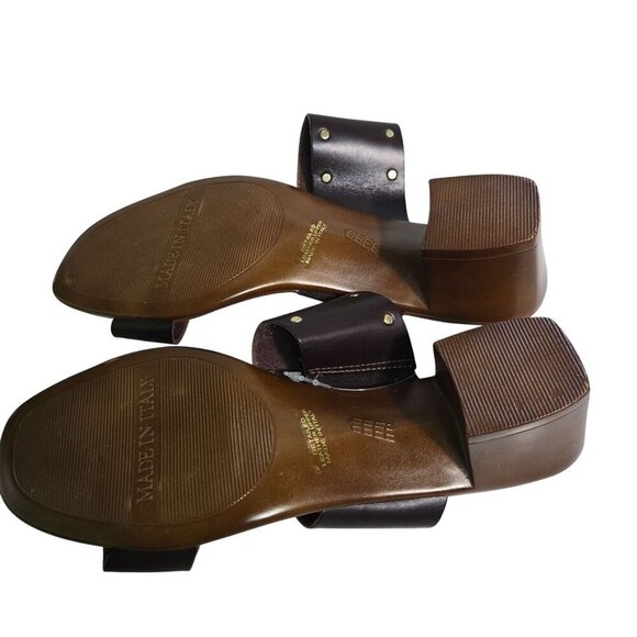 Italian Shoemakers NWOT Studded Leather Slip On Sandals Size 7.5 - Picture 5 of 8